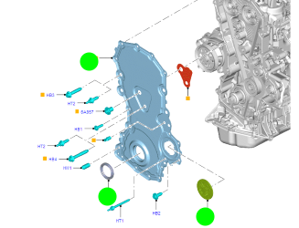 Ford 2.0L EcoBlue Genuine Wet Belt Timing Kit GK2Q-8A615-AC – Includes Timing Cover | Fits Transit VO / VN / Ranger / Everest 2.0 TDCi