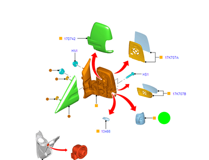 BK3113B382AD Clear Indicator Lens Right RHS To suit Ford Transit VO